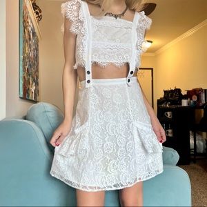 FOR LOVE AND LEMONS | Tati Pinafore Lace Dress